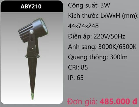  ĐÈN RỌI CHIẾU ĐIỂM CẮM CỎ SÂN VƯỜN LED 3W DUHAL ABY210 