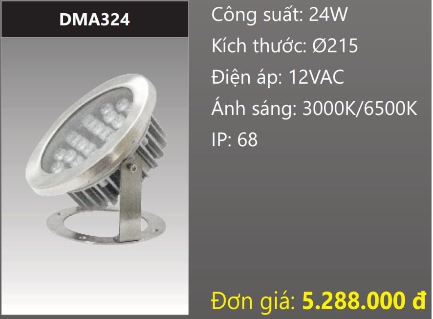 ĐÈN RỌI DƯỚI NƯỚC LED 24W DUHAL DMA324