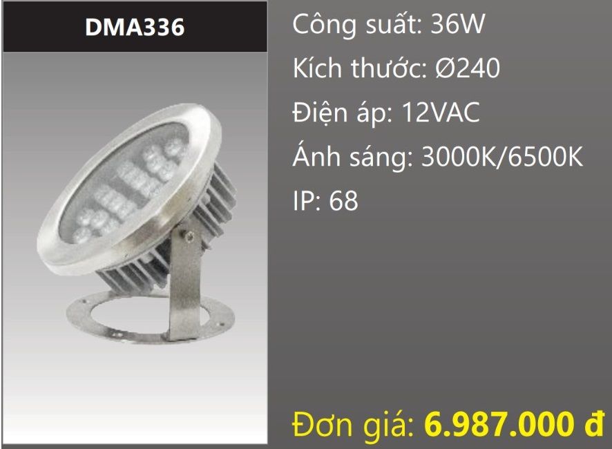 ĐÈN RỌI DƯỚI NƯỚC LED 36W DUHAL DMA336