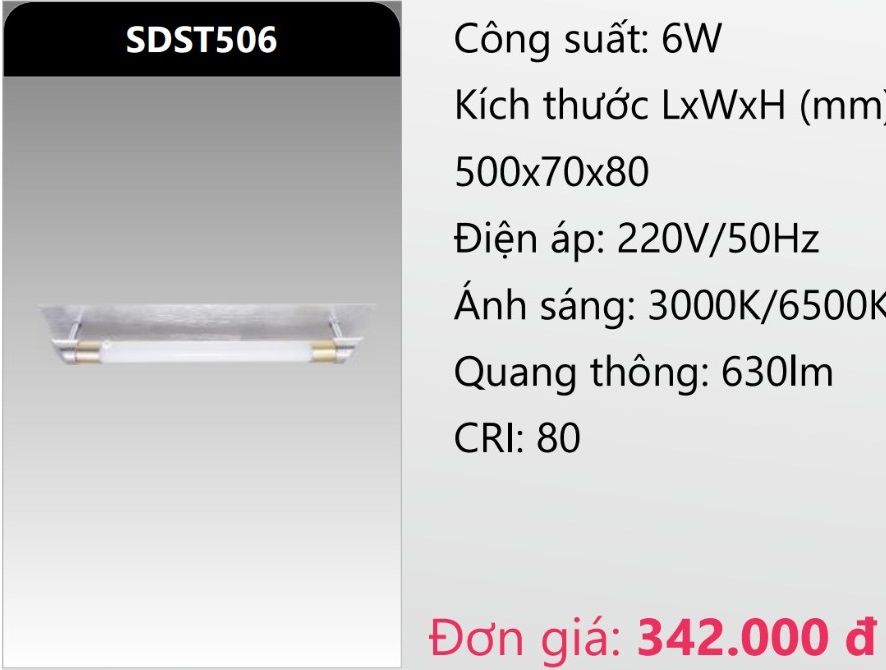 ĐÈN RỌI TRANH - SOI GƯƠNG LED 6W DUHAL SDST506