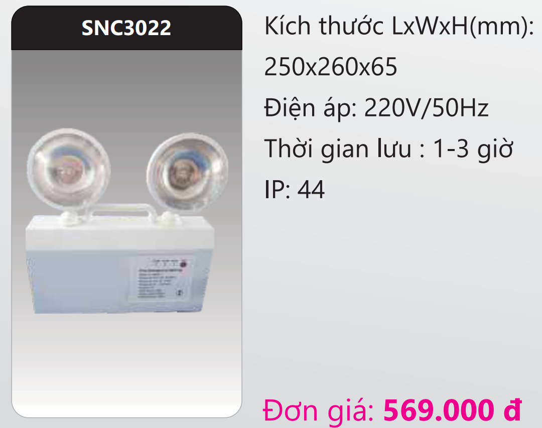 ĐÈN SẠC KHẨN CẤP DUHAL SNC3022