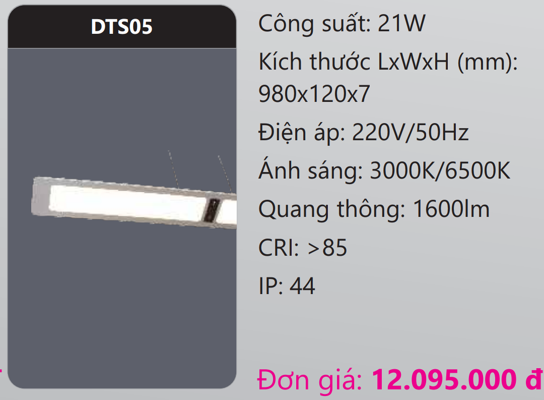 ĐÈN TREO TRẦN THẢ TRANG TRÍ LED 21W DUHAL DTS05