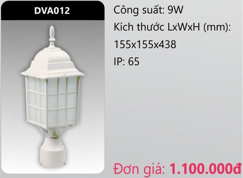  ĐÈN TRỤ CỔNG DUHAL LED 9W DVA012 