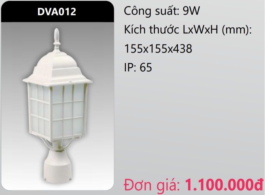 ĐÈN TRỤ CỔNG DUHAL LED 9W DVA012