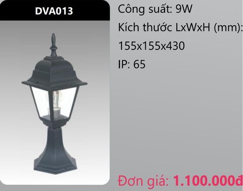  ĐÈN TRỤ CỔNG DUHAL LED 9W DVA013 