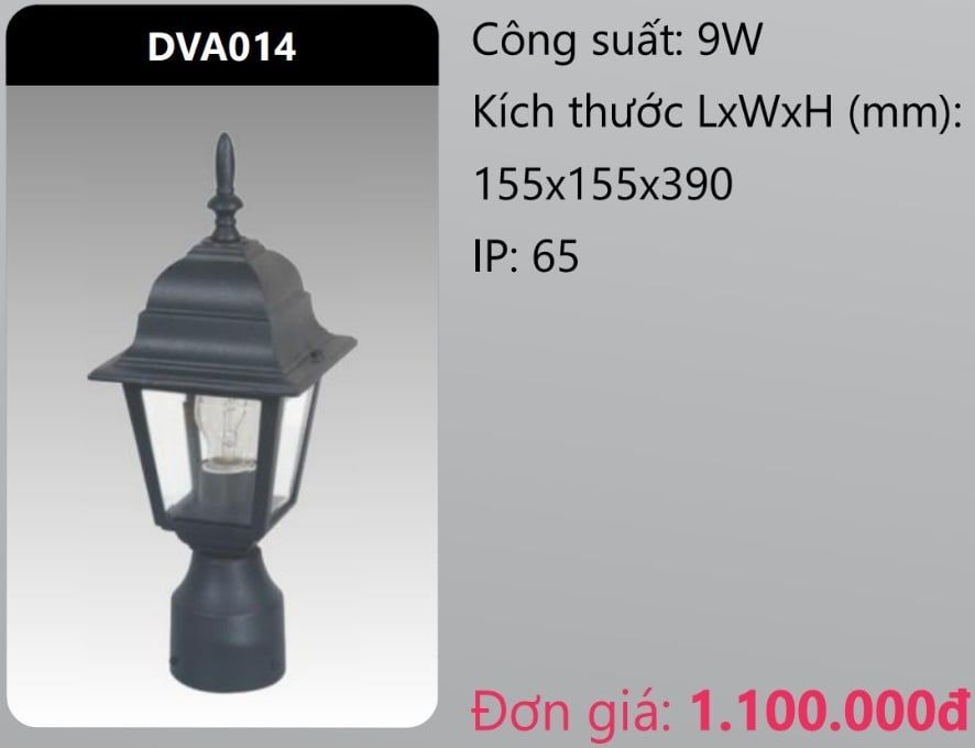 ĐÈN TRỤ CỔNG DUHAL LED 9W DVA014