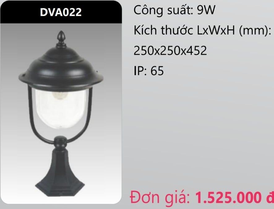 ĐÈN TRỤ CỔNG DUHAL LED 9W DVA022