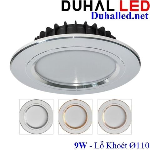  ĐÈN DOWNLIGHT ÂM TRẦN VIỀN XI LED ĐỔI MÀU 9W DUHAL KFX30919 - LỖ KHOÉT 110 