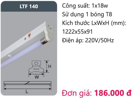 ĐÈN TUÝP HUỲNH QUANG LED DUHAL 18W LTF 140