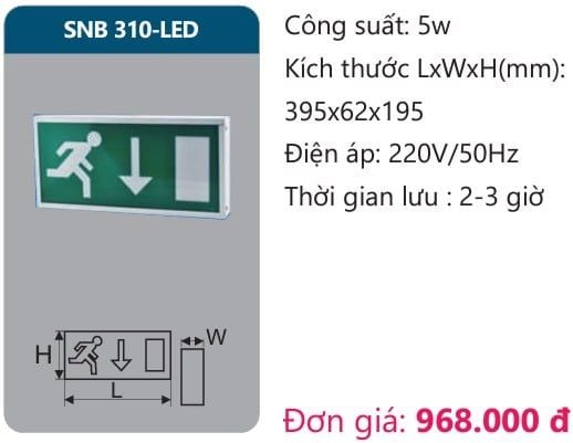 ĐÈN EXIT THOÁT HIỂM DUHAL SNB 310 LED