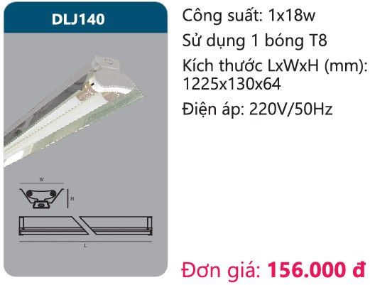 ĐÈN LED CÔNG NGHIỆP CHÓA PHẢN QUANG DUHAL DLJ140