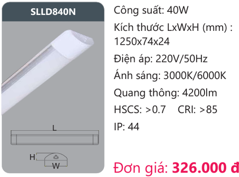  ĐÈN LED ỐP TRẦN CHỤP MICA DUHAL SLLD840N 