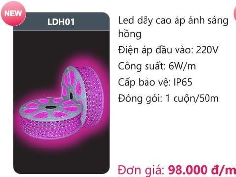  ĐÈN LED DÂY DUHAL ÁNH SÁNG HỒNG LDH01 