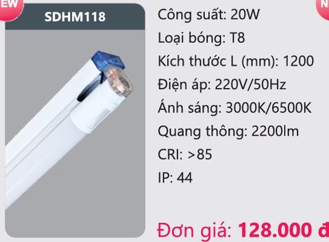  BỘ ĐÈN LED TUÝP DUHAL SDHM118 ( 1m2, 20W ) 