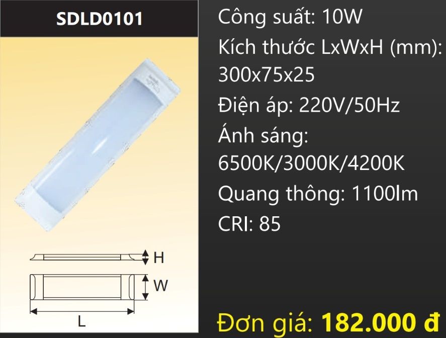 ĐÈN TUÝP BÁN NGUYỆT 0,3M (3 TẤC) LED 3 BA CHẾ ĐỘ ĐỔI MÀU 10W DUHAL SDLD0101