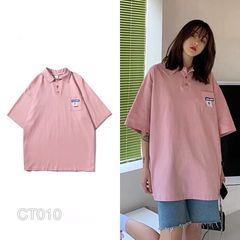 CT010 - ÁO THUN CỔ TRỤ PINK