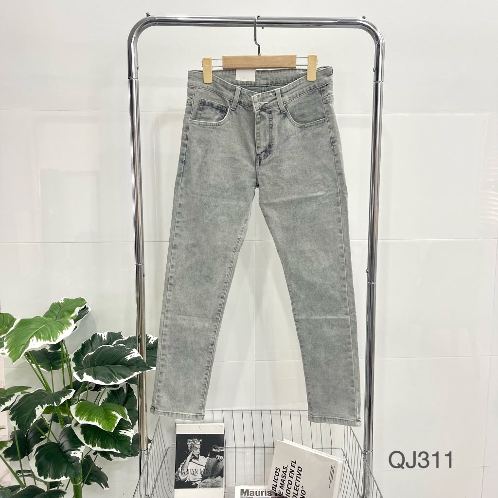 QUẦN JEAN NAM SLIM FIT XÁM BẠC _ QJ311