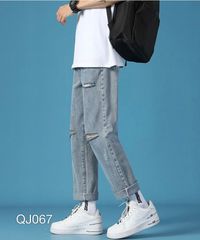 QJ067 - KBT.63 QUẦN JEAN BAGGY NAM RÁCH GỐI