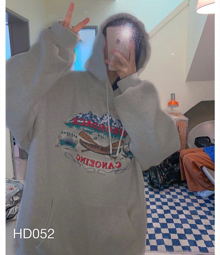 HD052 - ÁO HOODIE IN CHỮ CANOEINC