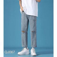 QJ067 - KBT.63 QUẦN JEAN BAGGY NAM RÁCH GỐI