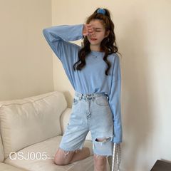 QSJ005 - QUẦN SHORT JEAN NỮ  WASH RÁCH