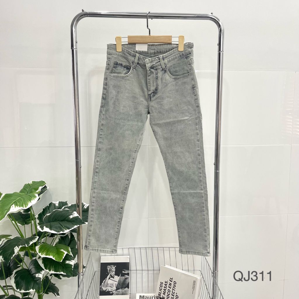 QUẦN JEAN NAM SLIM FIT XÁM BẠC _ QJ311