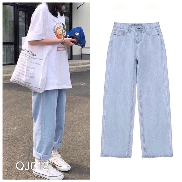 QJ012 - QUẦN JEAN ỐNG RỘNG NỮ