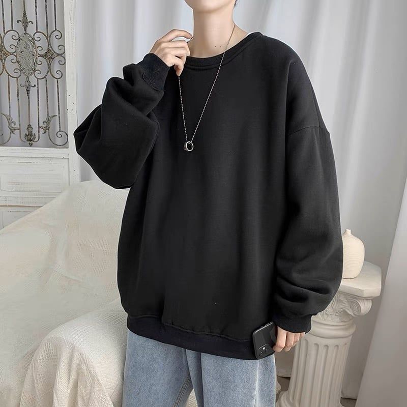 ÁO SWEATER BASIC ĐEN - SWT021