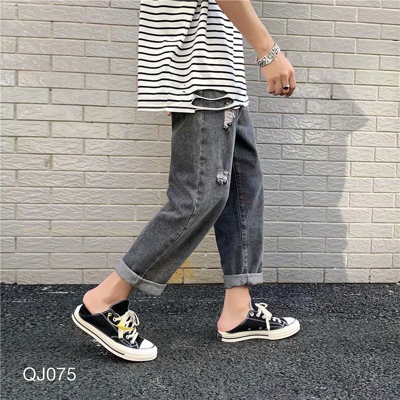 QJ075 - QUẦN JEAN BAGGY NAM WASH RÁCH