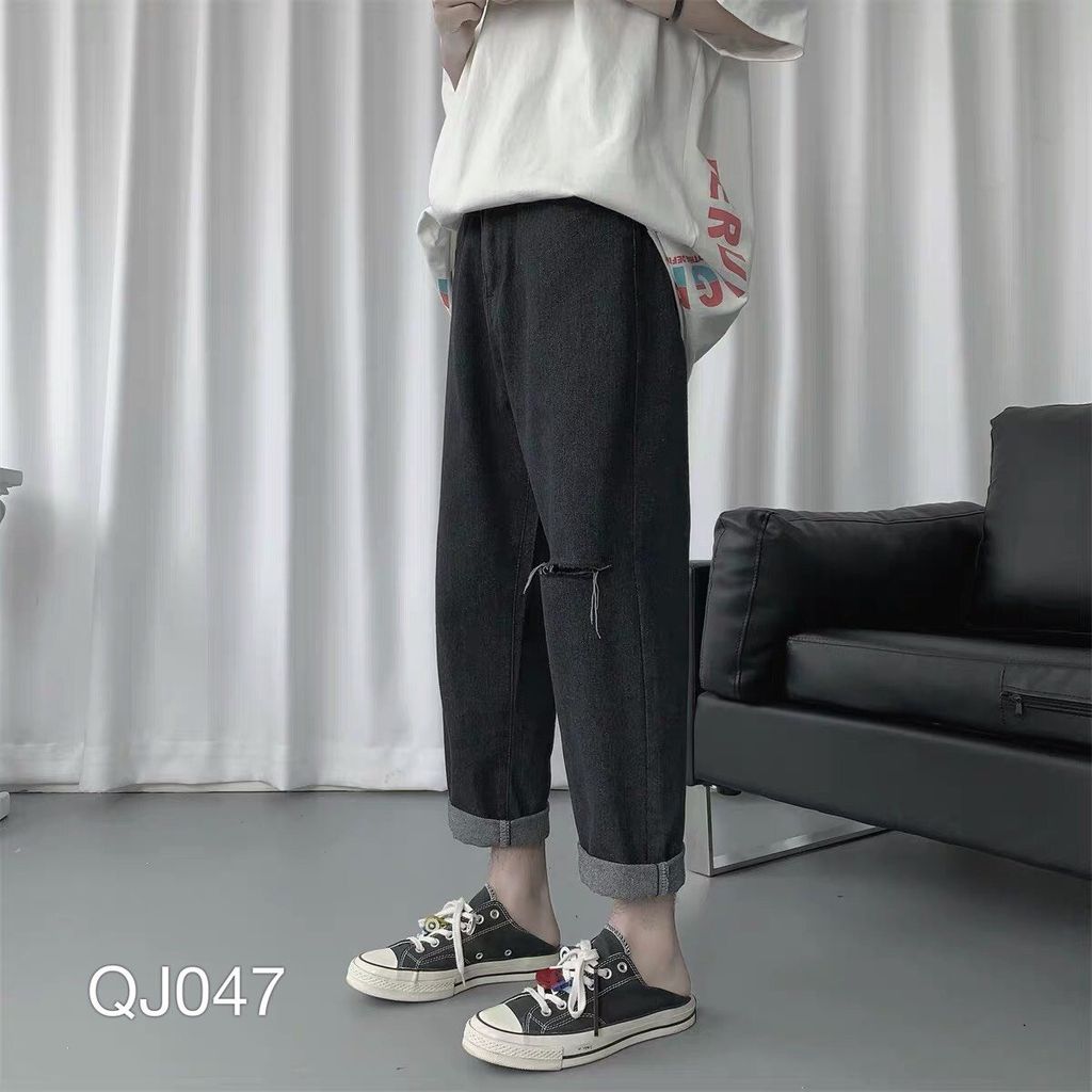 QJ047 - QUẦN JEAN BAGGY NAM RÁCH GỐI