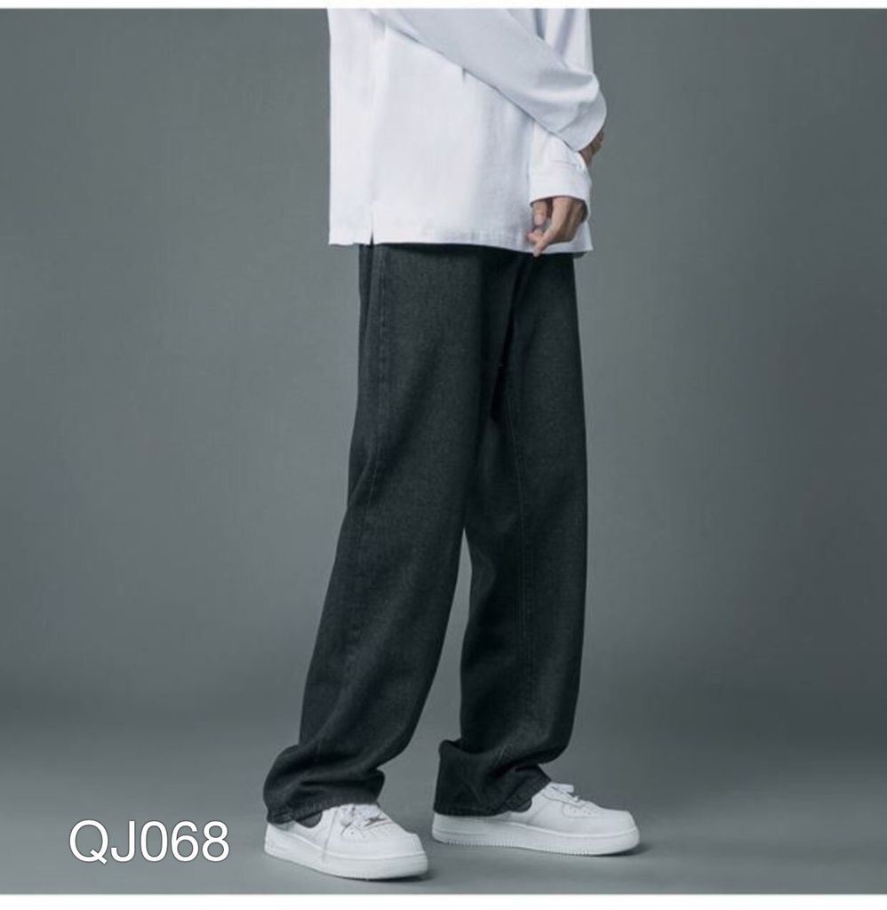 QJ068 - KBT.1016 QUẦN JEAN BAGGY NAM ĐEN ỐNG RỘNG