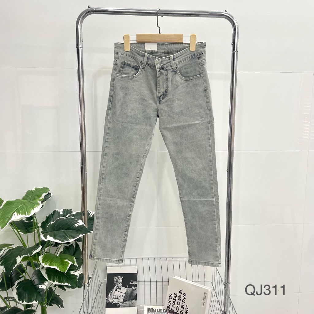 QUẦN JEAN NAM SLIM FIT XÁM BẠC _ QJ311