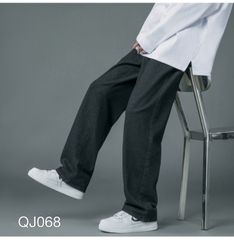 QJ068 - KBT.1016 QUẦN JEAN BAGGY NAM ĐEN ỐNG RỘNG