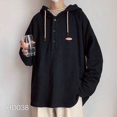 HD038 - ÁO HOODIE KIỂU NÚT POLO