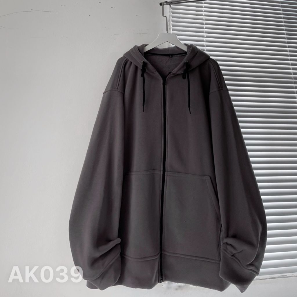 ÁO KHOÁC NỈ BASIC XÁM CHÌ - AK039