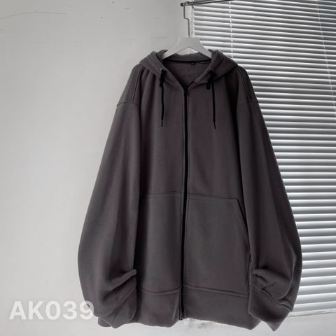 ÁO KHOÁC NỈ BASIC XÁM CHÌ - AK039