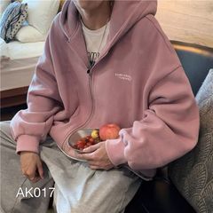 AK017 - ÁO KHOÁC NỈ THÊU TRẮNG