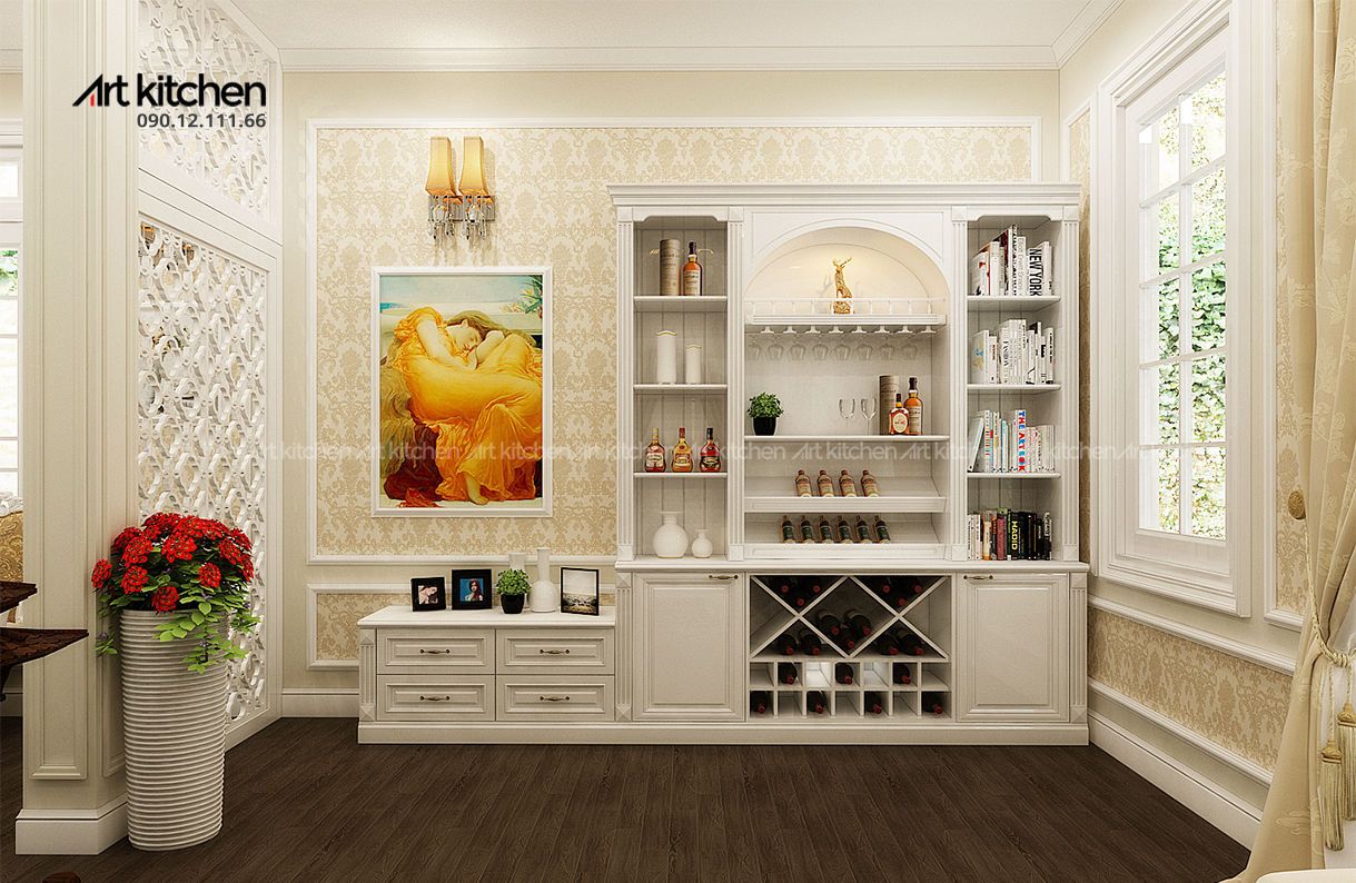 TỦ BẾP GỖ SỒI MỸ-S01