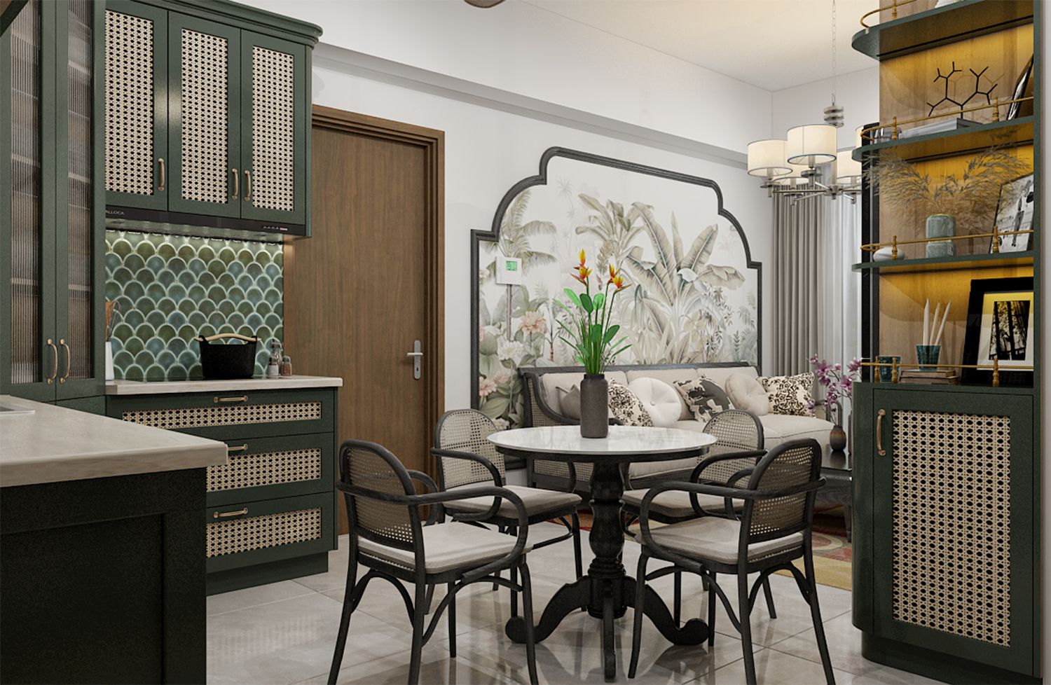 NỘI THẤT CĂN HỘ PHONG CÁCH ĐÔNG DƯƠNG