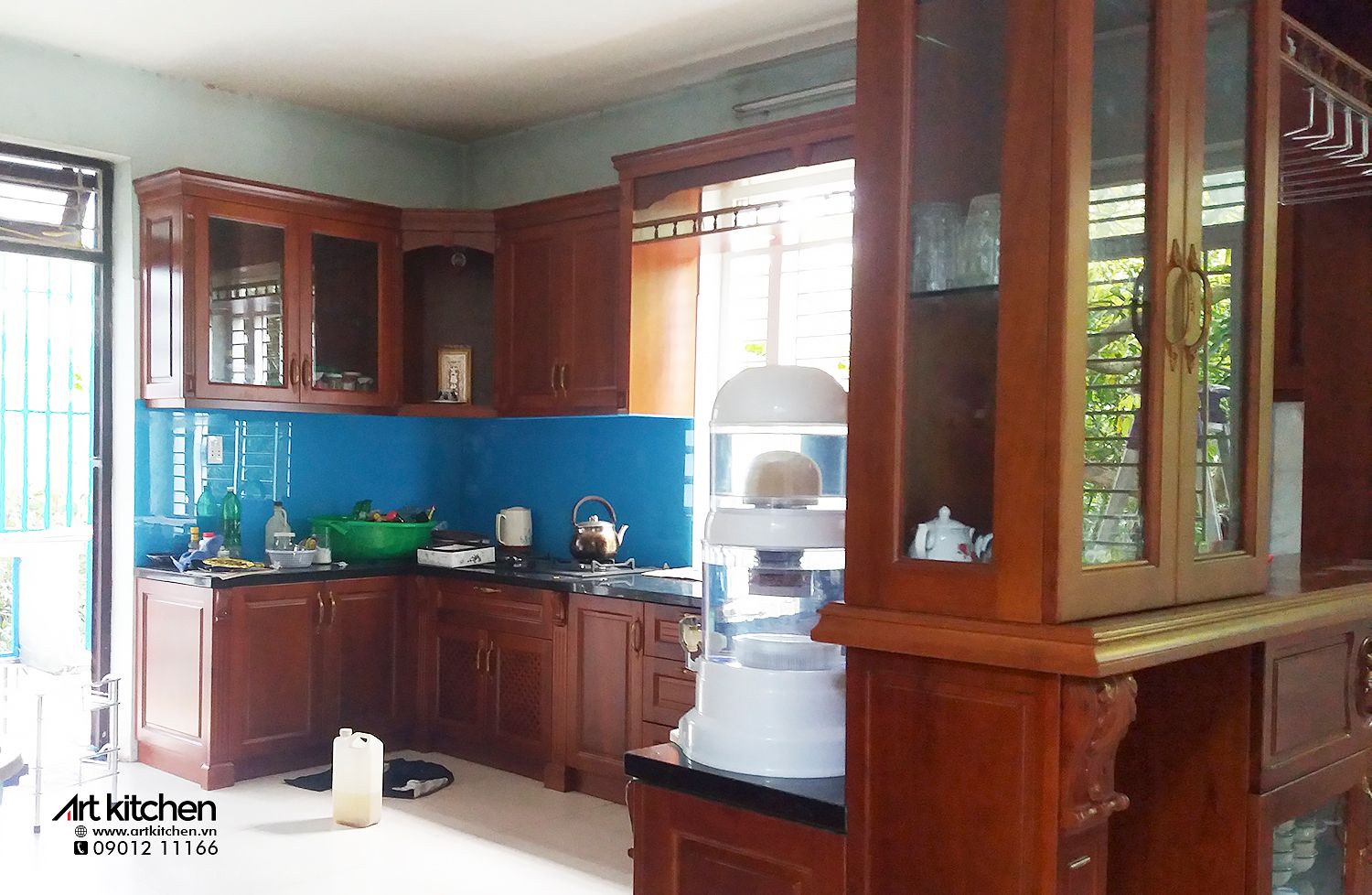 TỦ BẾP GỖ CĂM XE - G03