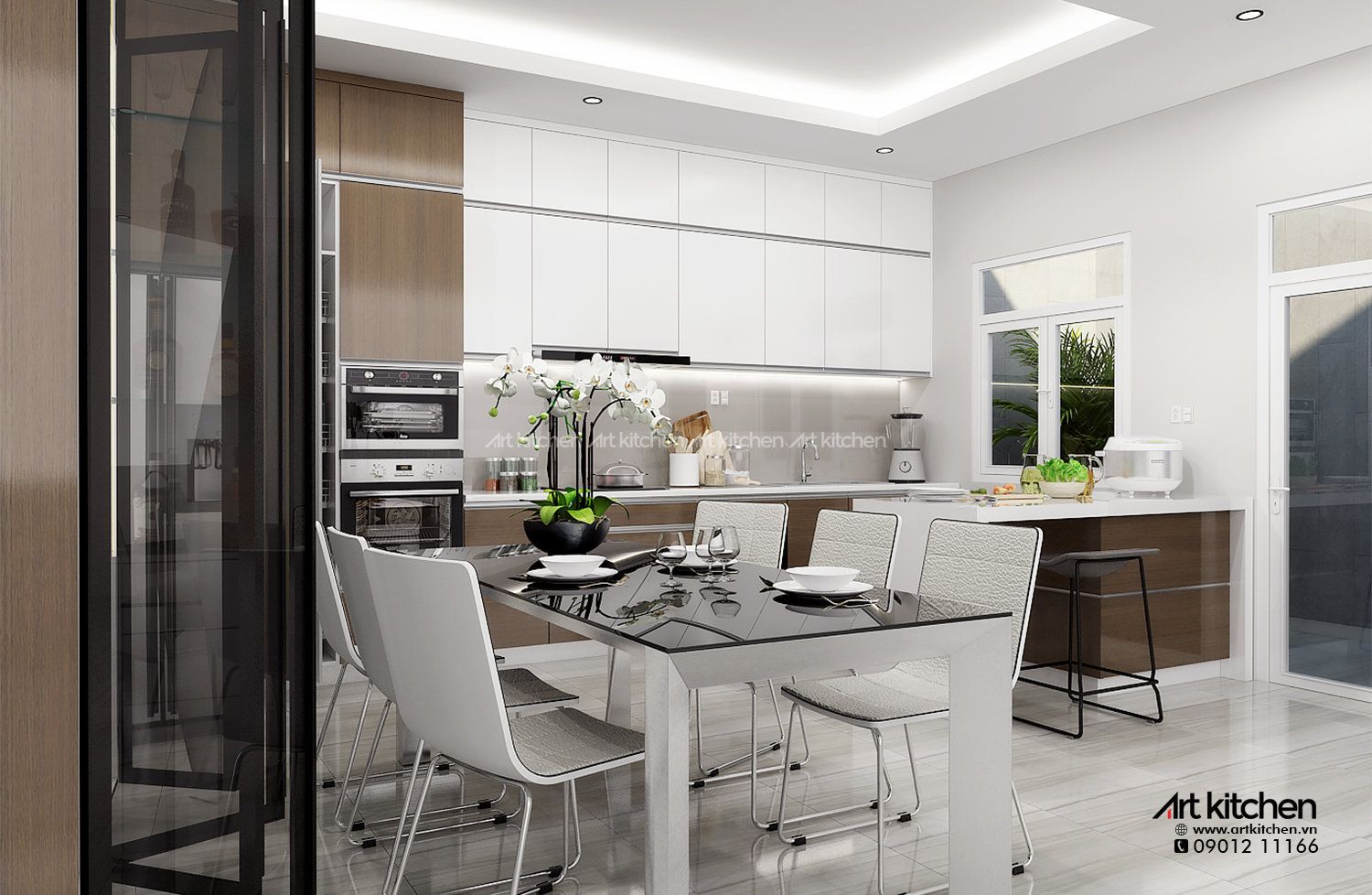 TỦ BẾP ACRYLIC-A27