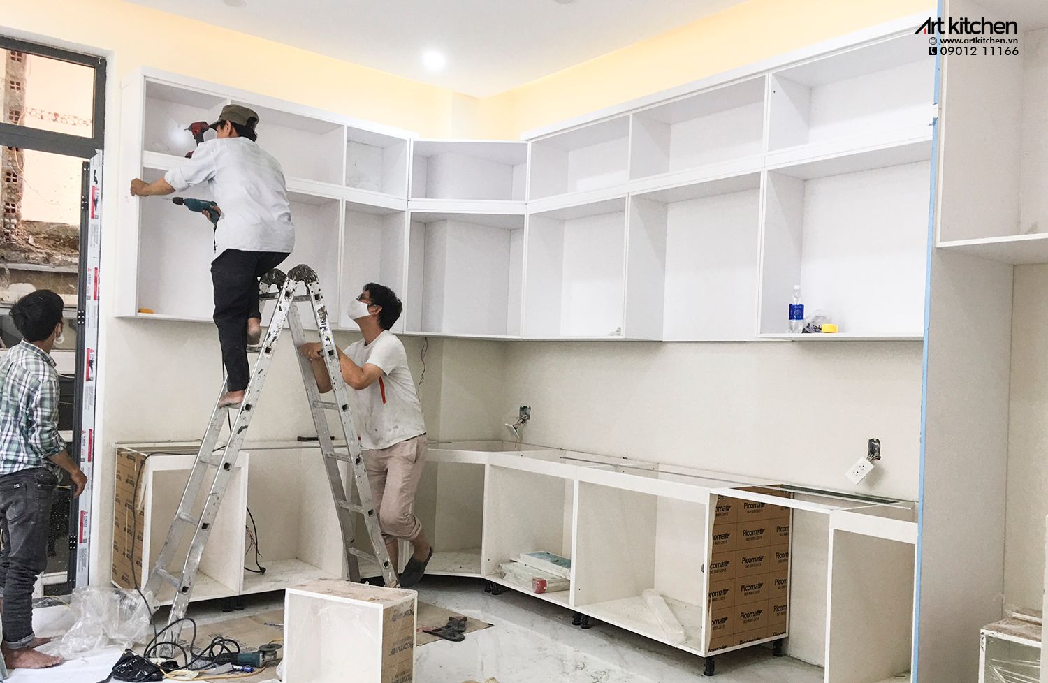 TỦ BẾP NHỰA N01