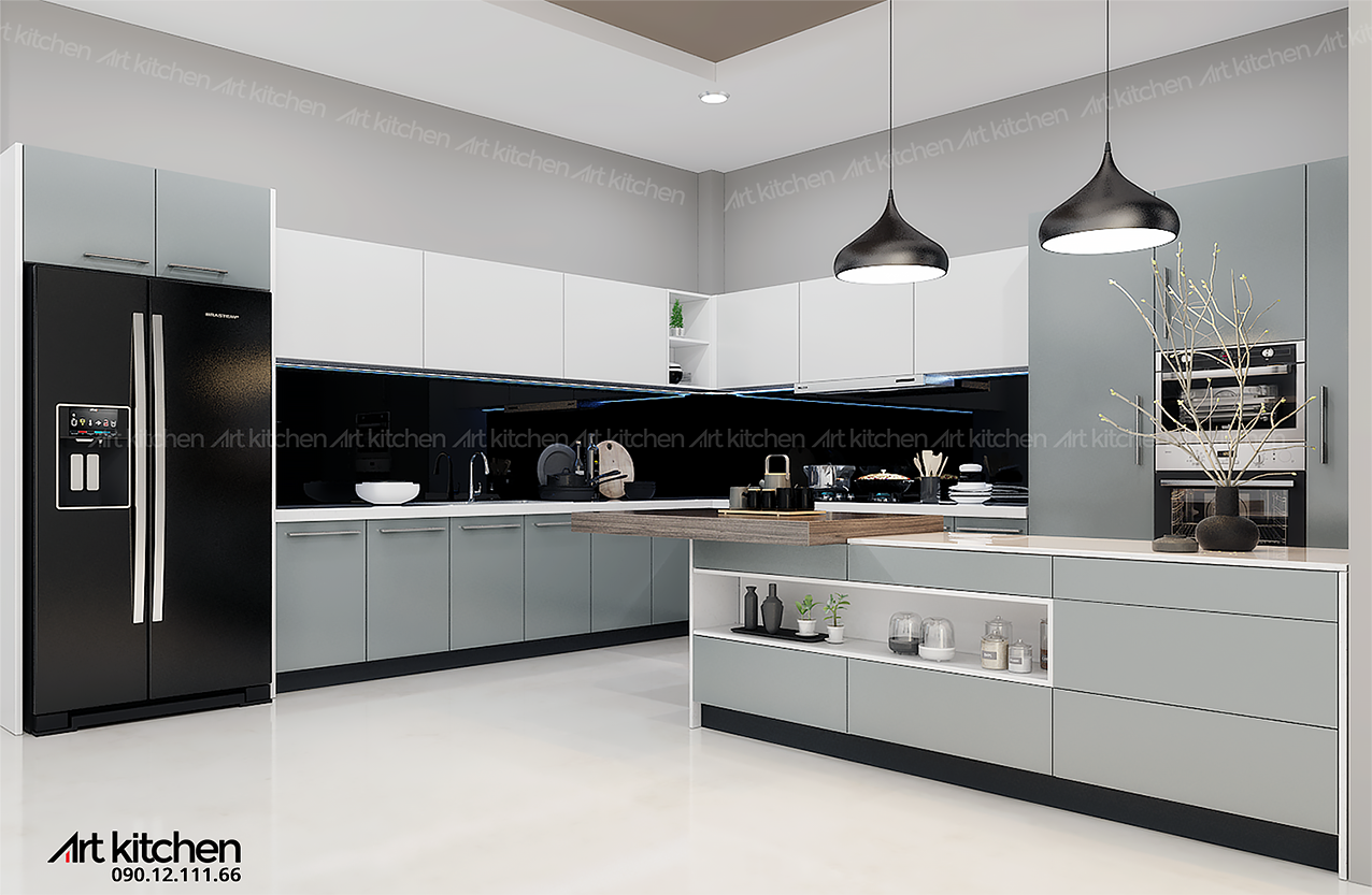 TỦ BẾP ACRYLIC-B35