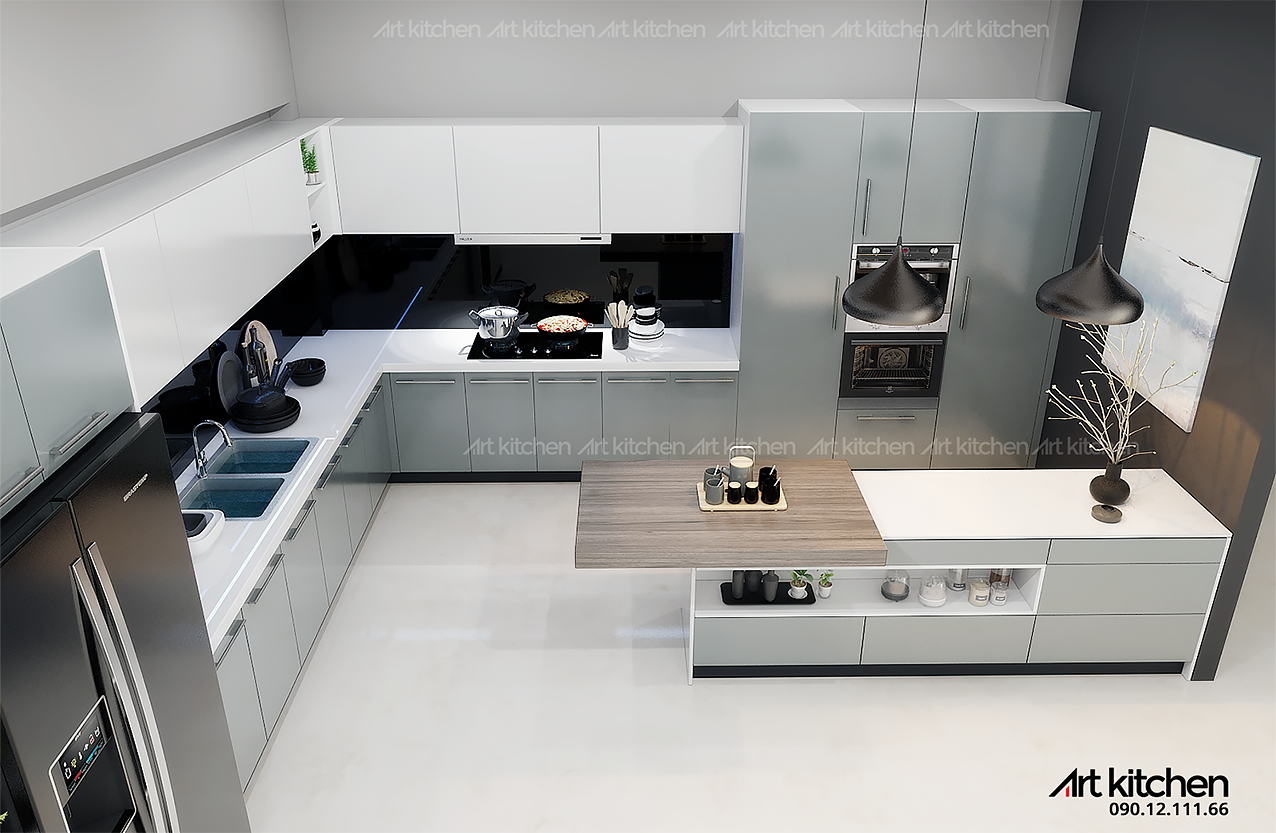 TỦ BẾP ACRYLIC-B35