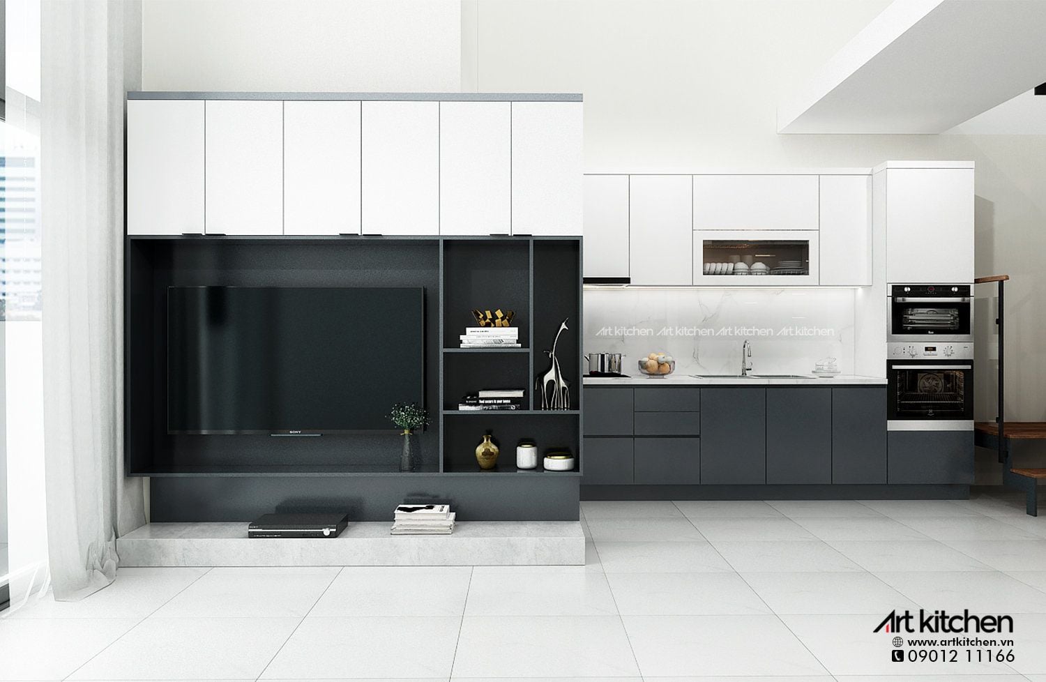 TỦ BẾP ACRYLIC-A31