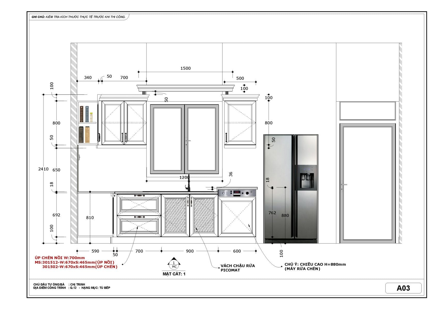 TỦ BẾP GỖ SỒI MỸ-S12