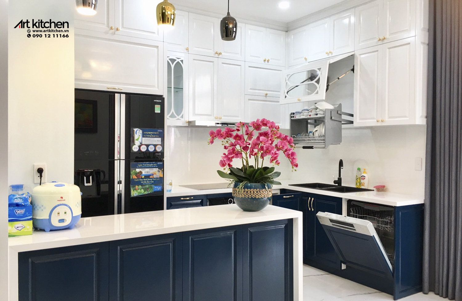 TỦ BẾP GỖ SỒI