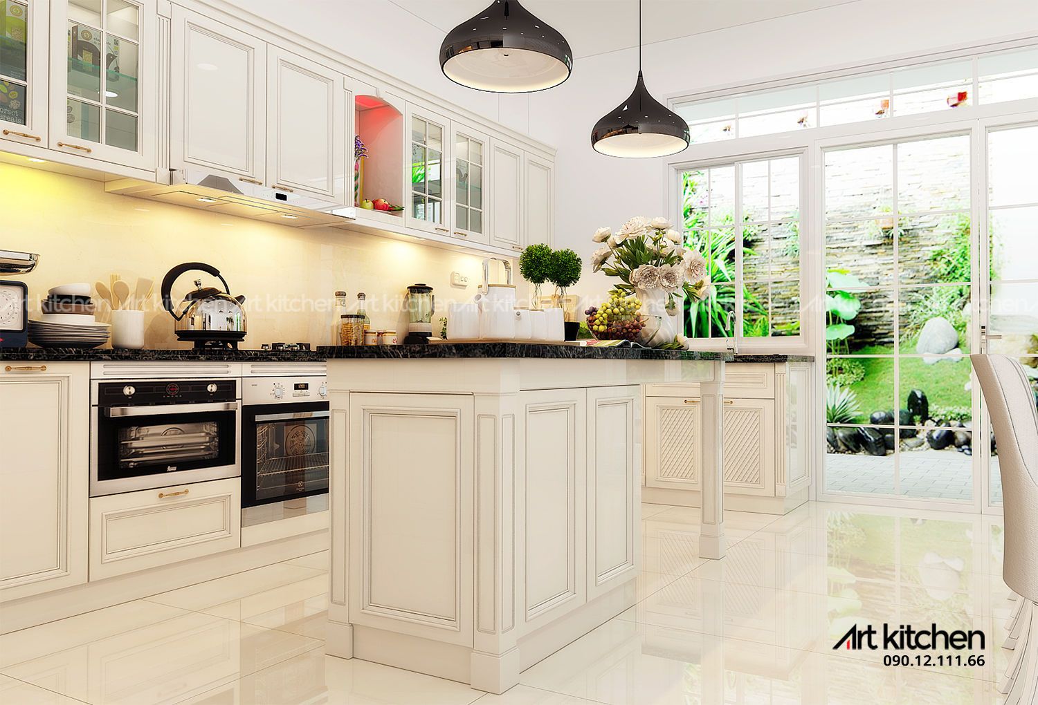 TỦ BẾP Gá» Sá»I MỸ - S02 (White Oak)