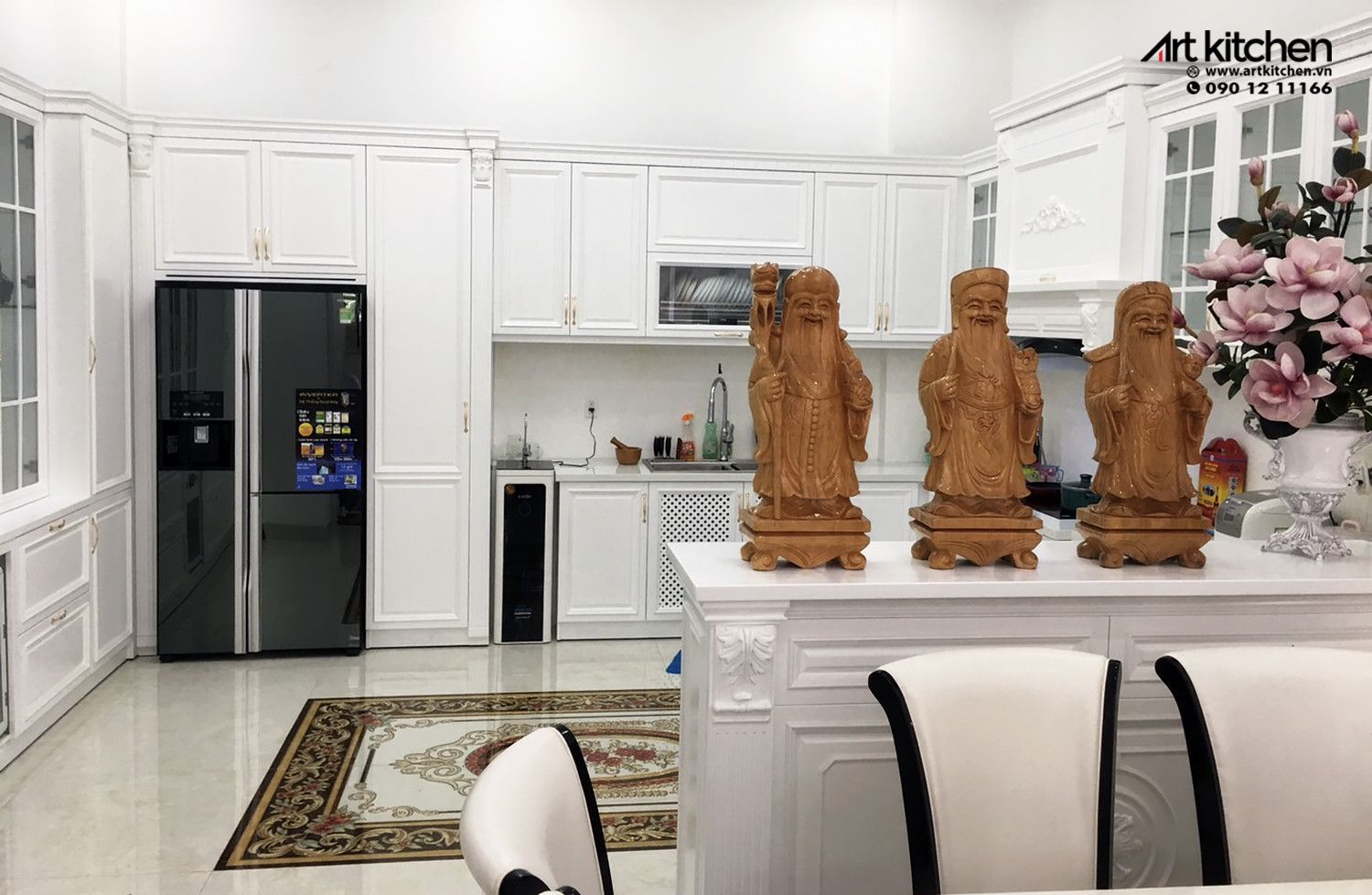 TỦ BẾP GỖ SỒI CAO CẤP