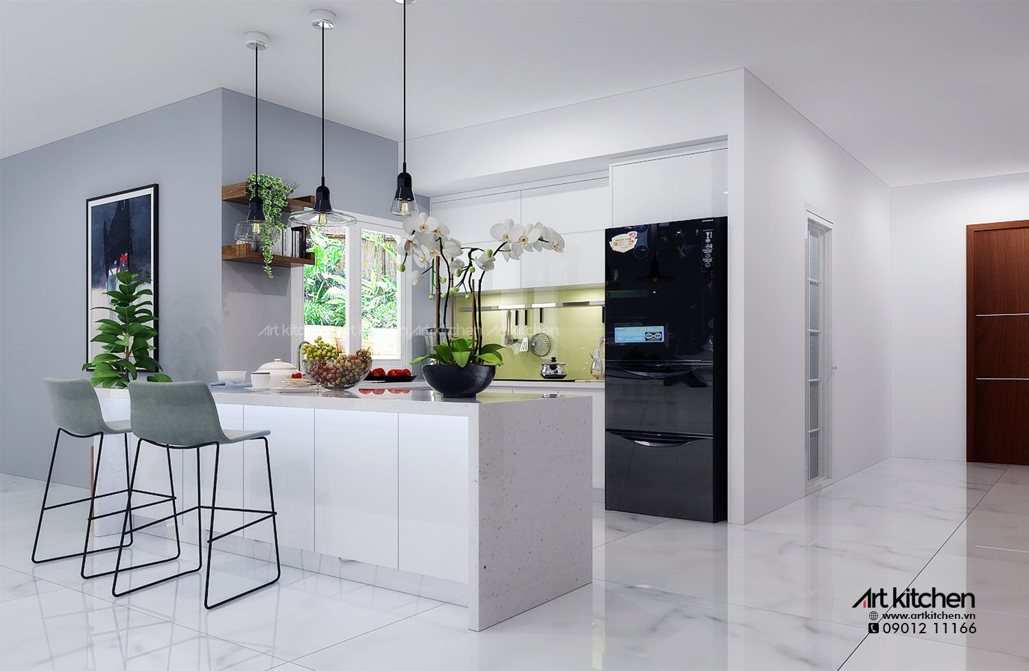 TỦ BẾP HIỆN ĐẠI-H11